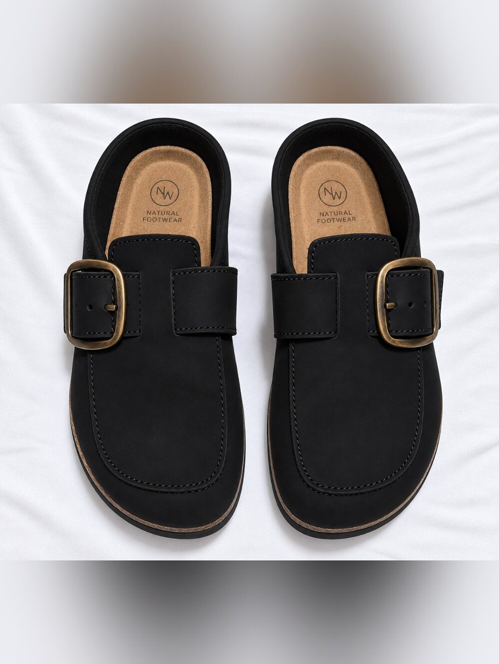 White mountain Women's size 7 black suede clogs #26